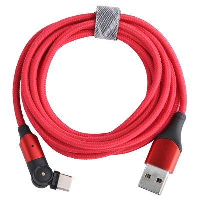 1.5m 3.0 Usb C Fast Charging Cable 180 Degree Free Elbow Aluminum Shell