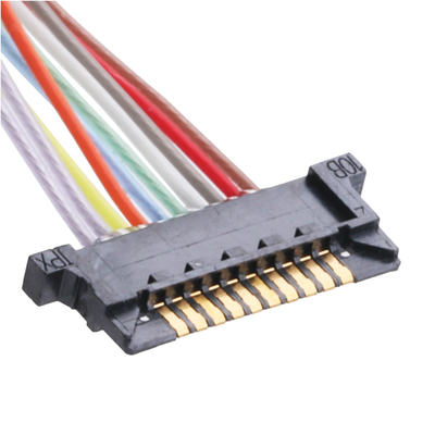 0.5mm Pitch 10 Pin Connector Cable Lvds Hybrid Connector For Discrete Wire And FPC